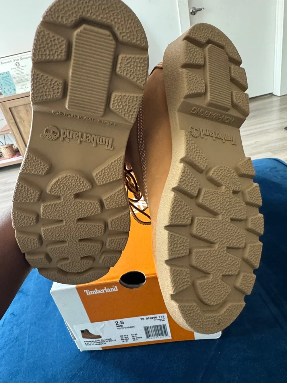 Timberland Boys Waterproof Wheat Nubuck Boots